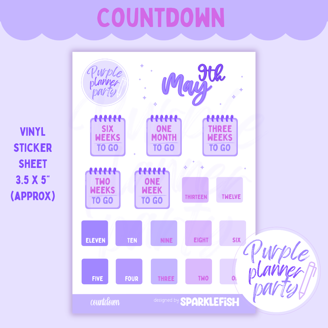 Purple Planner Party - Stickers and Accessories