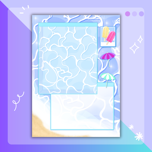 Beach Vibes Notepad ⛱️🦀🩴