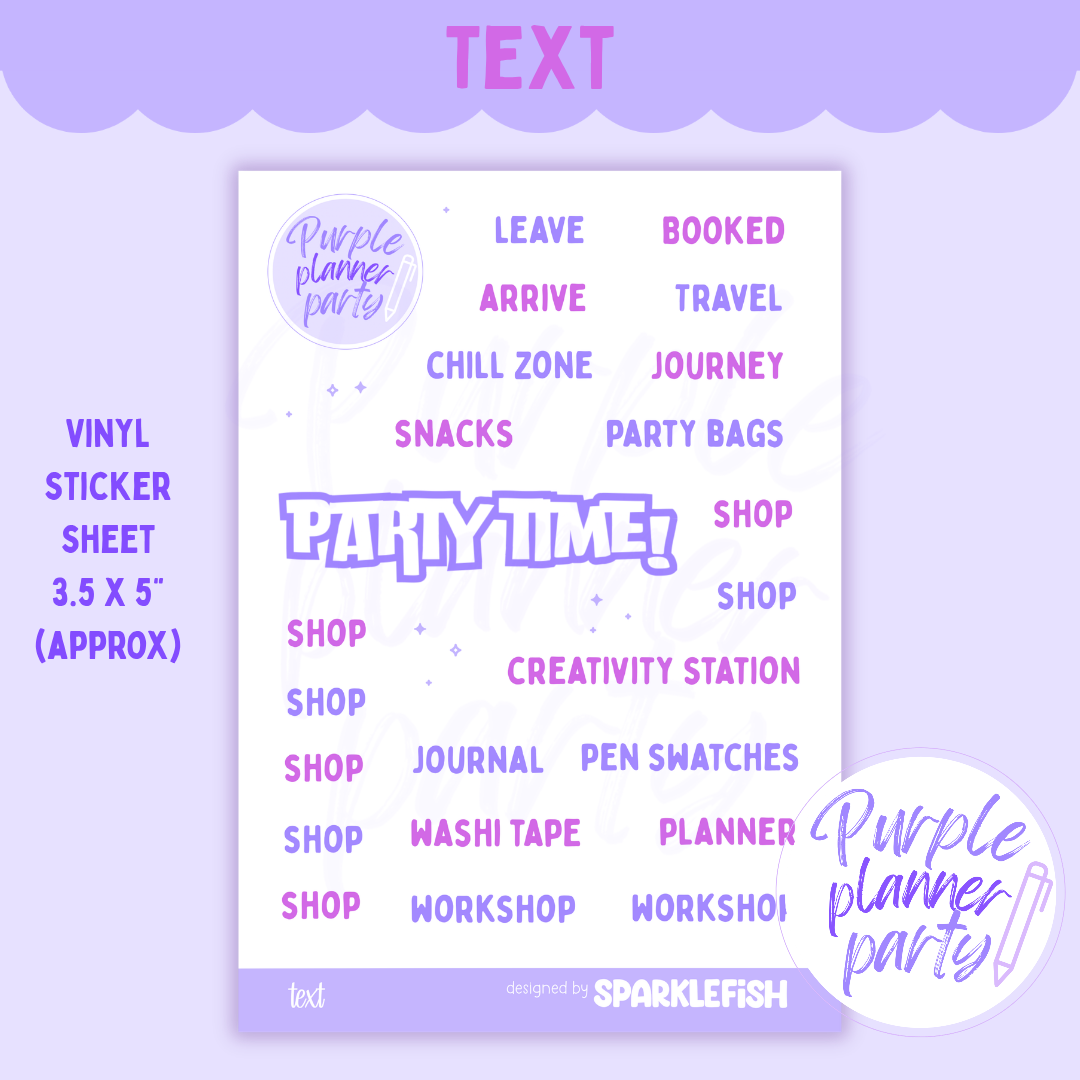 Purple Planner Party - Stickers and Accessories