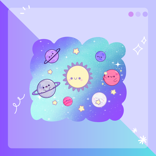 Space Kawaii Friends - Matte Sticker
