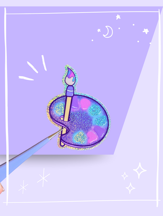 Paint the cosmos - Fine Glitter sticker