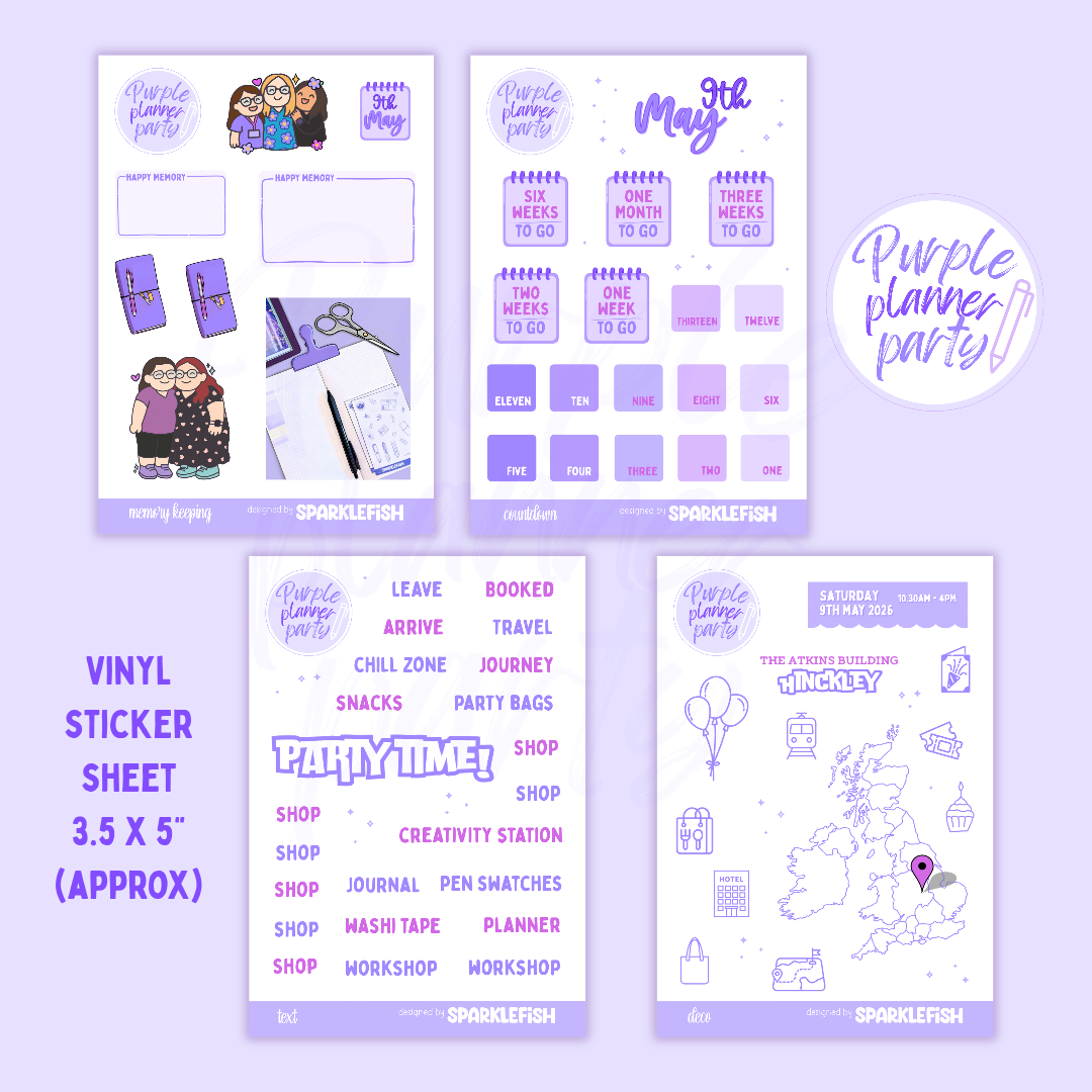 Purple Planner Party - Stickers and Accessories