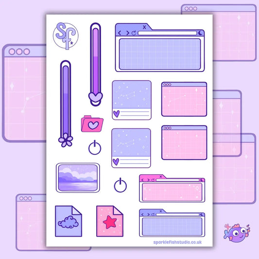 Webcore aesthetic bujo pop up boxes