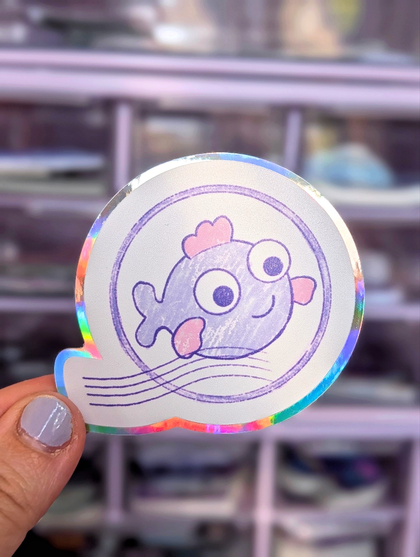 Sparklefish Mailer - Holographic Large Die Cut