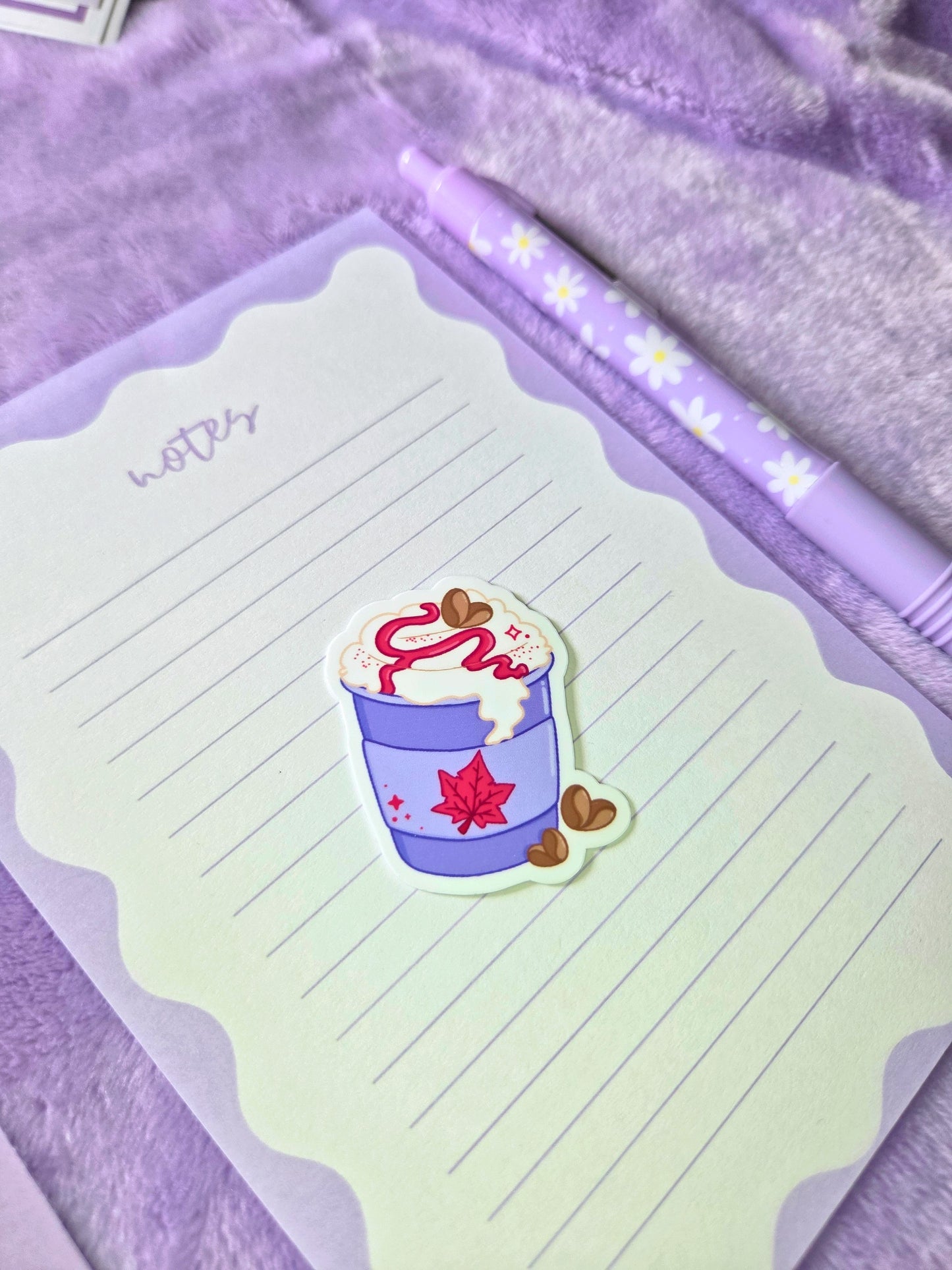 Purple Era Hot Take away Maple 🍁 Cup - Glossy sticker