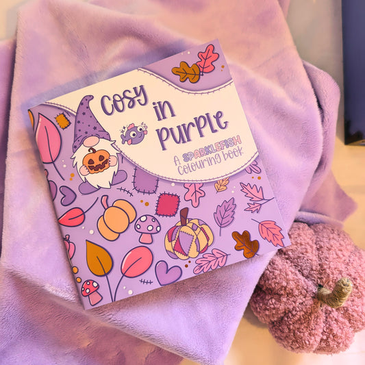 Cosy In Purple - Foiled Cover Colouring Book