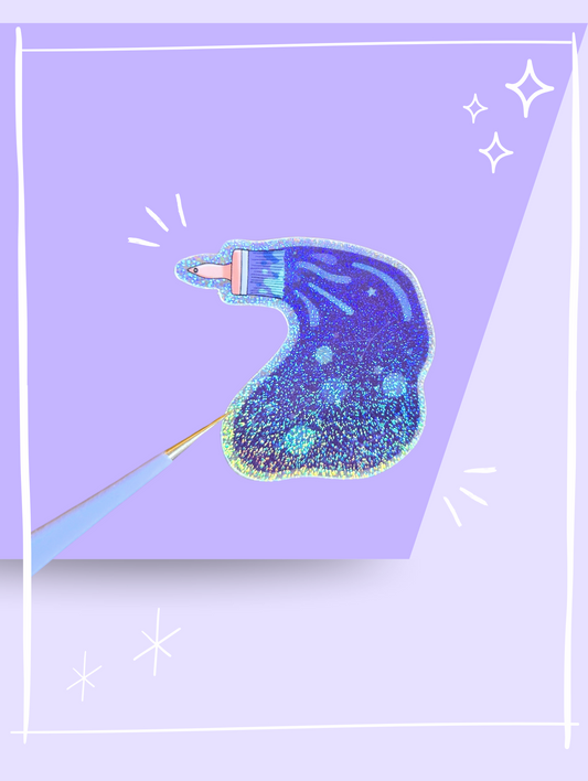 Paint Your Universe - Fine Glitter sticker